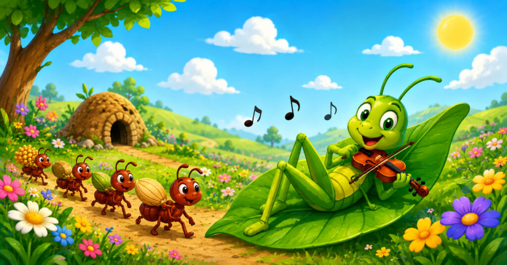 The Ant and the Grasshopper - Bedtime Stories - Fairy Tale